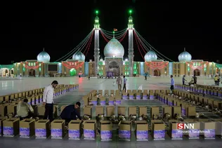 رزمایش کمک‌های مومنانه بسیج دانشجویی استان قم در مسجد مقدس جمکران