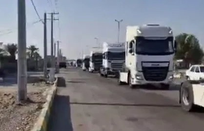 کاروان همدلی کامیون&zwnj;داران هرمزگانی در بزرگداشت جان&zwnj;باختگان حادثه بندر شهید رجایی