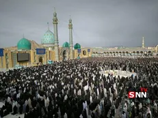 برگزاری نماز باشکوه عید فطر در حرم حضرت معصومه(س) و‌ مسجد جمکران +فیلم و عکس