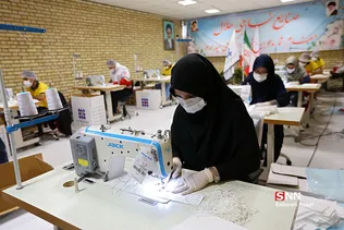 بازدید از خط تولید ماسک و لباس بیمارستانی