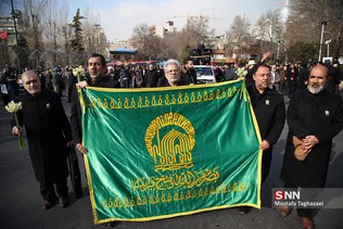 تشییع پیکر ۳ تن از شهیدان سانحه هوایی