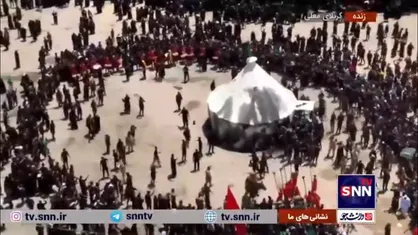 مراسم خیمه سوزان ظهر عاشورا در کربلای معلی