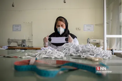 تولید ماسک&zwnj; در دانشگاه فنی حرفه&zwnj;ای دختران شیراز