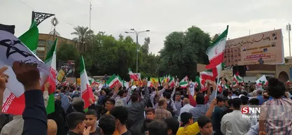 راهپیمایی مردم اهواز در حمایت از مردم فلسطین + فیلم و عکس