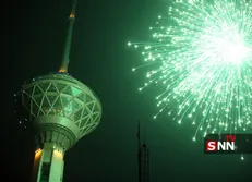 نورافشانی جشن انقلاب و طنین صدای الله اکبر در نقاط مختلف تهران و ایران در شب ۲۲ بهمن