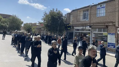 پیاده‌روی جاماندگان اربعین در پارس‌آباد مغان برگزارشد