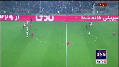 پایان نیمه دوم دیدار پرسپولیس و نساجی