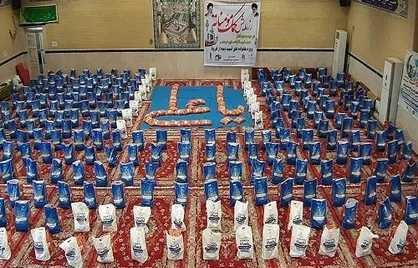 جهادگران افسران ولایت بوشهر ۵۰۰ بسته مواد غذایی بین نیازمندان توزیع کردند