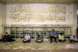آیین ترتیل‌خوانی قرآن کریم در حرم حضرت معصومه(س)