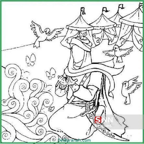 نقاشی کودکانه برای محرم