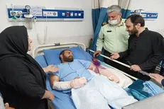 بهادری جهرمی از مجروحان و آسیب‌دیدگان اغتشاشات اخیر عیادت کرد