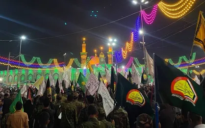 عراقی&zwnj;ها برای میهمان شهیدشان سنگ تمام گذاشتند / تشییع پرشکوه پیکر شهید نیلفروشان در کربلا + فیلم