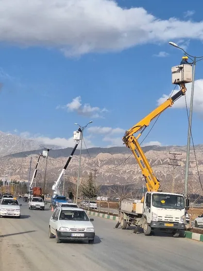 اصلاح و بهسازی شبکه روشنایی برق یاسوج با اعتبار بیش از ۴ میلیارد ریال