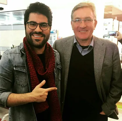 خواننده مشهور پرسپولیسی&zwnj;هم به ورزشگاه آزادی آمد+عکس