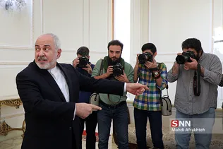 دیدار ظریف و رییس هیئت پارلمانی فلسطین