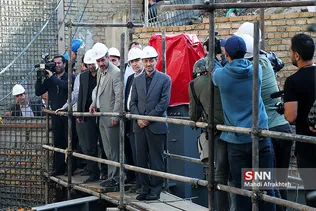 بازدید فتاح رییس بنیاد مستضعفان از روند ساخت پلاسکو