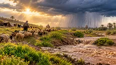 تلف شدن حدود ۲۴۰ رأس گوسفند در سیلاب دزفول / کوچ عشایر با خسارت سنگین همراه شد