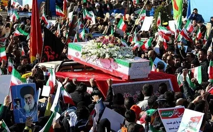تشییع پیکر پاک شهید غلامحسین دماوندی در بهشهر+فیلم