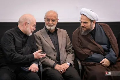 احوالپرسی و عرض تسلیت رئیس مجلس با فرزندان رهبر شهید انقلاب + فیلم