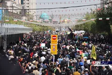 جلوه‌هایی از همبستگی مردم مشهد در حمایت از مردم فلسطین + عکس
