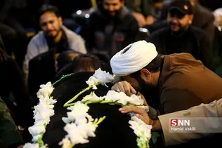 مراسم تشییع پیکر جهادگر دانشجو امیرمحمد اژدری در جماران
