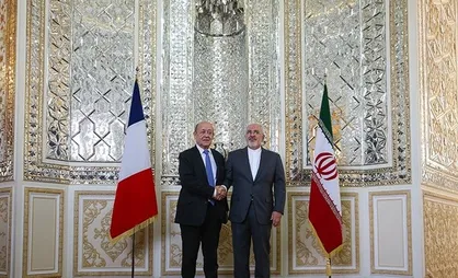 وزیر خارجه فرانسه با ظریف دیدار و گفتگو کرد