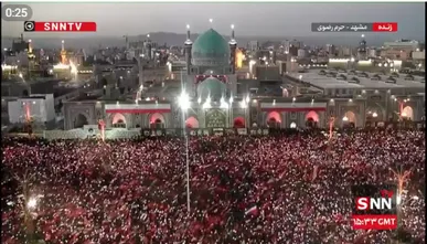طنین اندازی شعار «نه سازش نه تسلیم انتقام انتقام» در حرم رضوی + فیلم