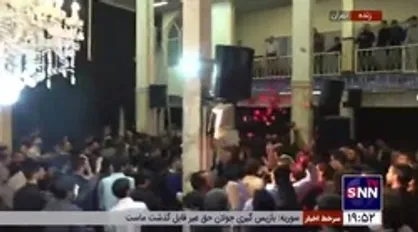 گلباران پیکر شهید علی وردی که به دست آشوبگران به شهادت رسید