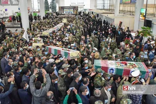 استقبال از پیکر ۹ شهید دوران دفاع مقدس در شیراز