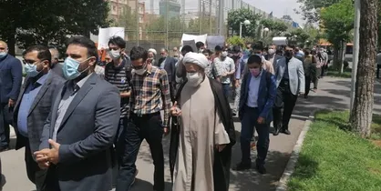 تجمع دانشگاهیان دانشگاه امیرکبیر در اعتراض به جنایات صهیونیست&zwnj;ها