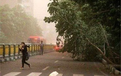خیزش گرد و خاک امروز در تهران