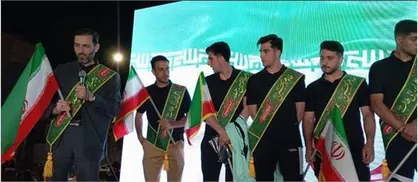 تجدید بیعت ملی پوشان هندبال ساحلی با آرمان&zwnj;های انقلاب اسلامی قبل از اعزام به سانیا با حضور در اجتماع شبانه مردم اصفهان
