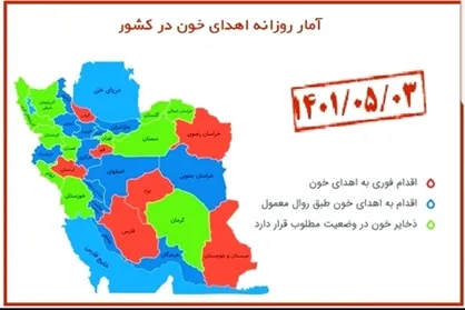 نیاز فوری به اهدای خون در ۷ استان کشور