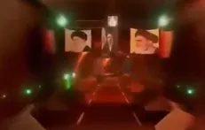تصویر آیت الله سید مجتبی خامنه‌ای در نمایش بخشی از قدرت پهپادی سپاه