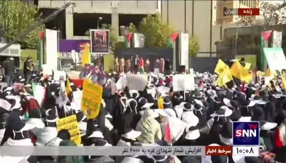 تجمع 5 هزار دانش آموز تهرانی  در حمایت از دانش آموزان مظلوم فلسطینی