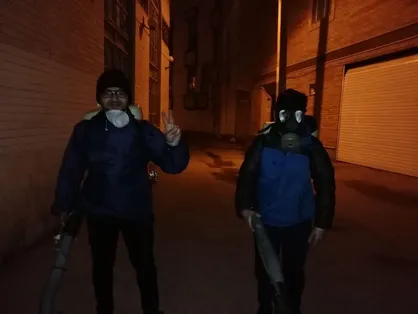 دانشجویان جهادگر اردبیلی به ضدعفونی محلات شهری ادامه می&zwnj;دهند + فیلم