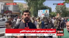 بازگشت قهرمان آسمان؛ تشییع پیکر شهید مجید کاظمی در شیراز + فیلم