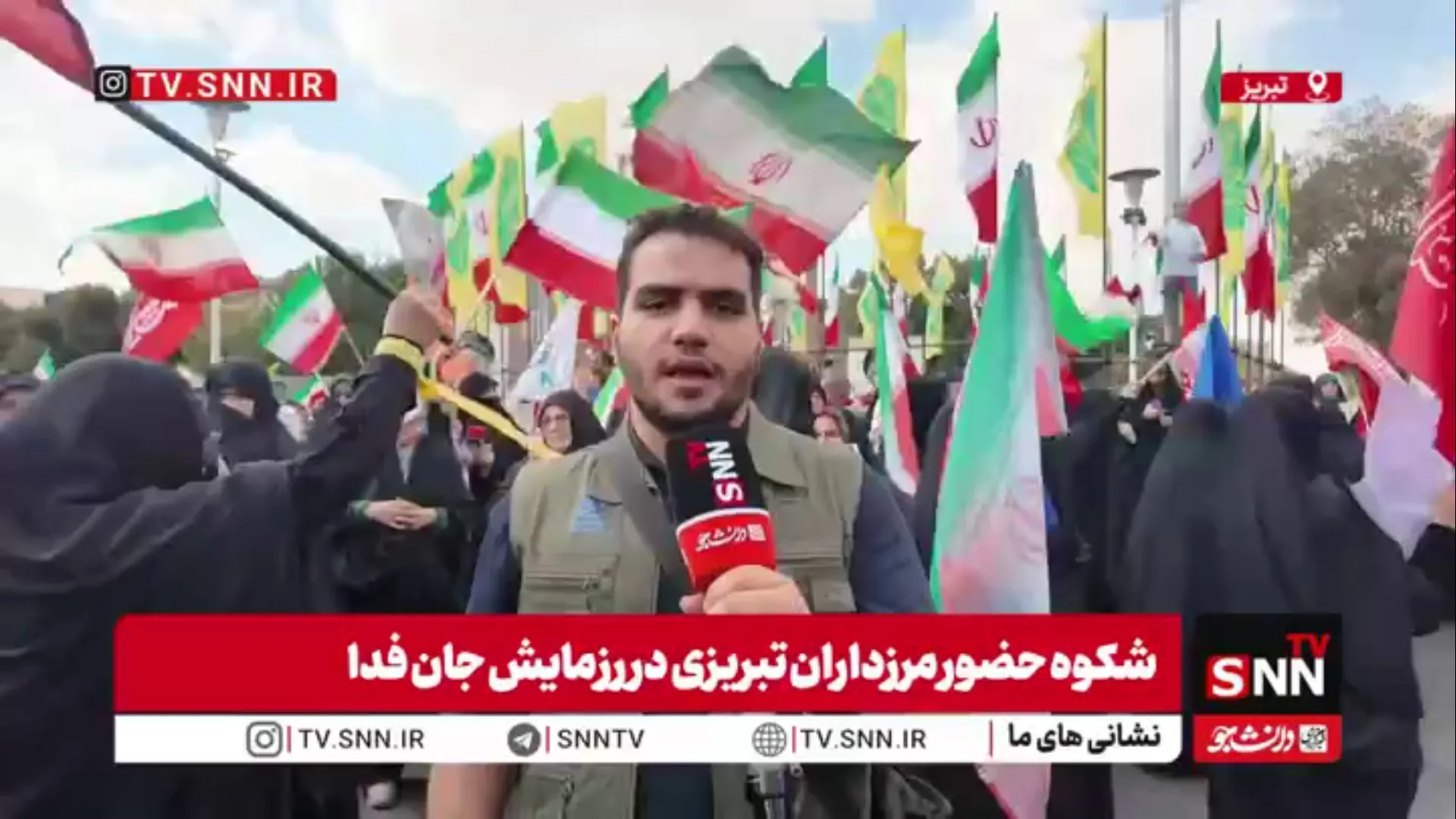 شکوه حضور مردم تبریز در رزمایش «جان‌فدایان ایران»