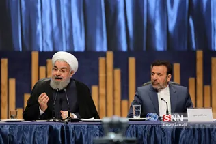 رئیس جمهور در حال سخنرانی در جلسه شورای اداری استان خراسان رضوی
