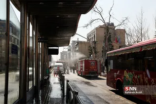 رفع آلودگی و ضدعفونی خیابان ولیعصر (عج)