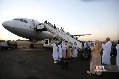 اعزام زائرین سرزمین وحی از فرودگاه همدان