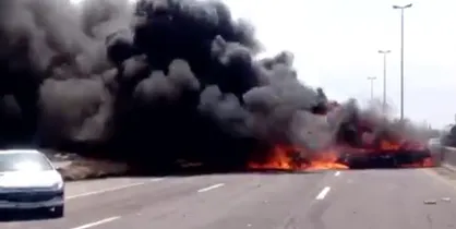 جان باختن ۷ نفر در تصادف اتوبوس با چند خودرو در اتوبان تهران &ndash; ساوه/ پیکر ۷ حادثه دیده قابل شناسایی نیست