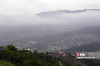 مه در جاده های کوهستانی بجنورد