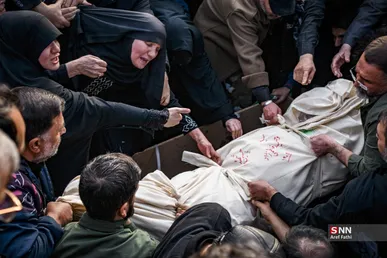 تشییع پیکر شهید «وحید فاطمی‌نژاد» سرتیم حفاظت شهید لاریجانی در کرج
