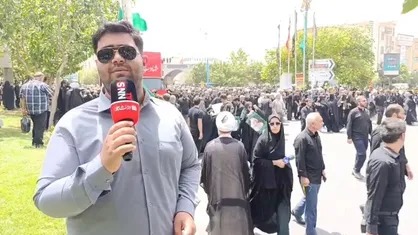 گزارش خبرنگار SNN TV از تشییع سه شهید دفاع از ملت ایران در قم+فیلم