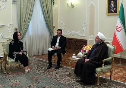 دیدار روحانی با رئیس اتحادیه بین المجالس جهانی