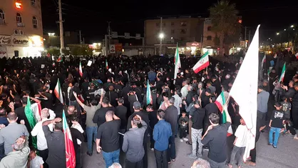 خروش مردم بندرعباس در هفتمین شب شهادت رهبر انقلاب+فیلم