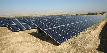 افتتاح نیروگاه خورشیدی ۶ مگاواتی در روستای پاپلی شهرستان بوئین زهرا