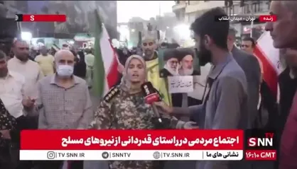 شیردختری که با لباس رزم به میدان انقلاب آمد؛ چشم طمع به ایران را در می&zwnj;آوریم