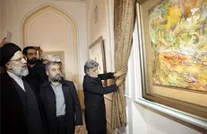 رونمایی از اثر اهدایی استاد فرشچیان در موزه آستان قدس رضوی
